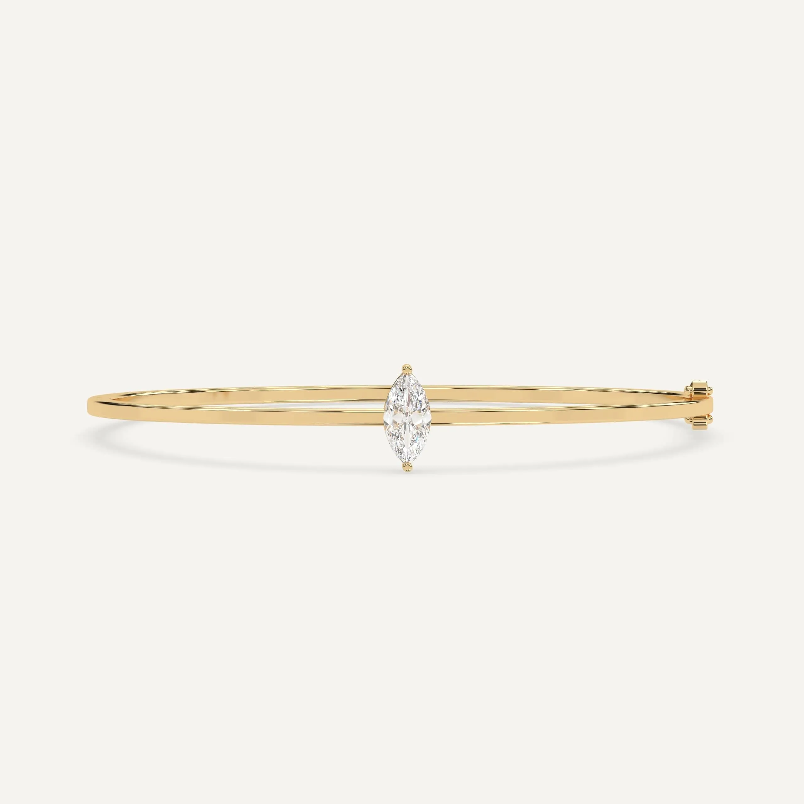 1 carat Marquise Diamond Solitaire, Bangle Bracelet