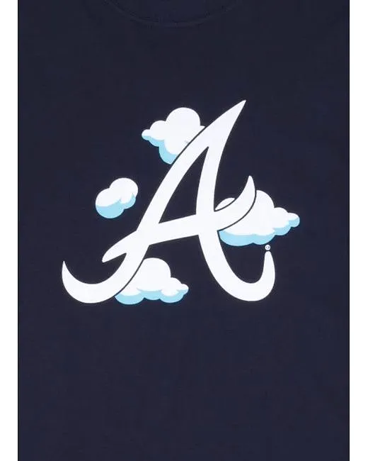 [13090930] Atlanta Braves Cloud Navy Men's T-shirts