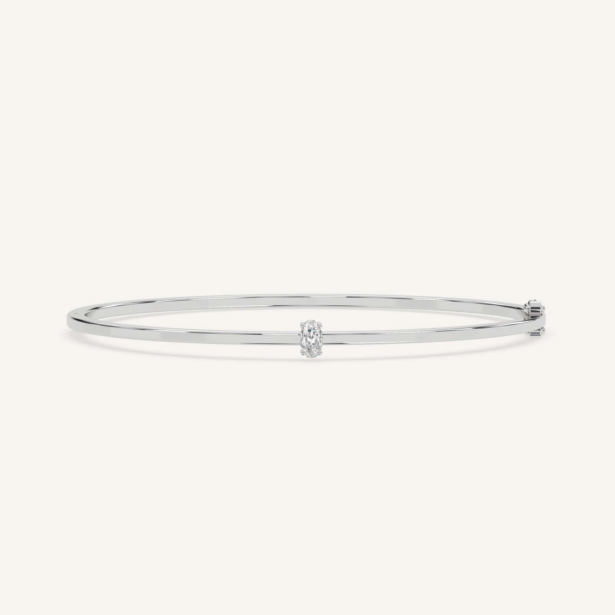 1/4 carat Oval Diamond Solitaire, Bangle Bracelet