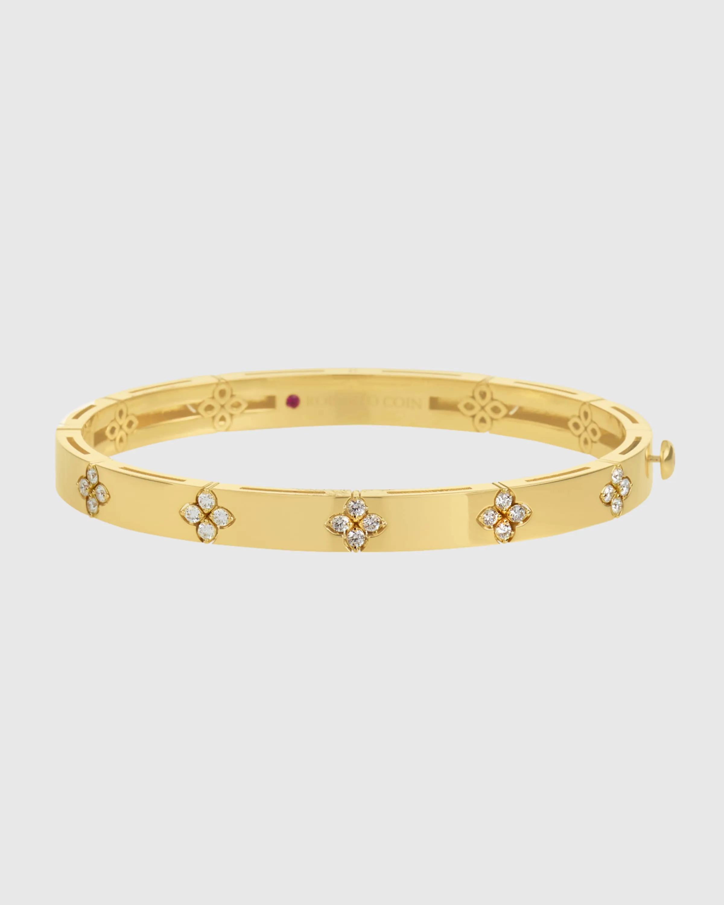 18K Yellow Gold Diamond Love in Verona Bangle