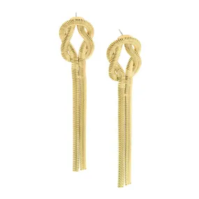 2028 Jewelry Gold Chain Tassel Linear Earrings