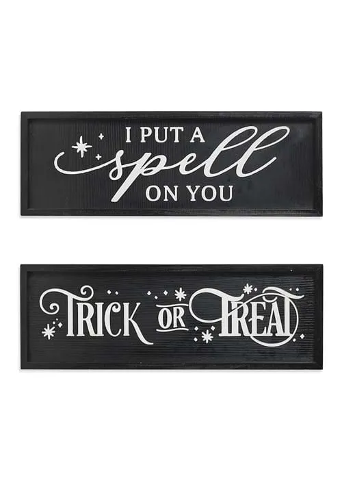 24 Inch Halloween Sign Decorative Set | Witch Sign Sets