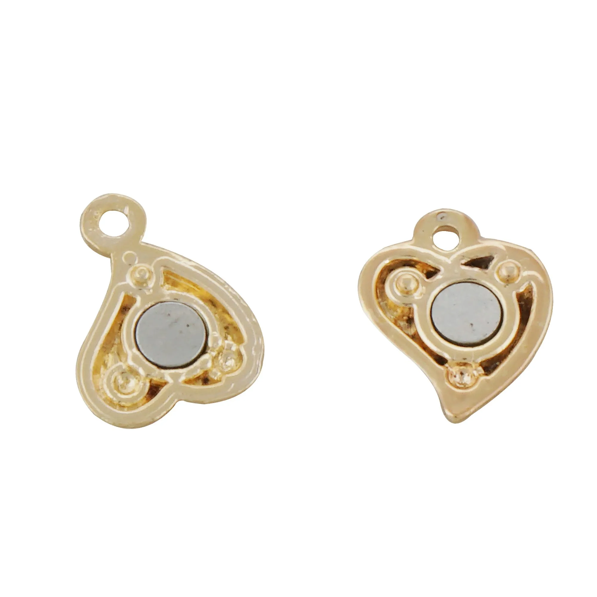 5PCS 14k Gold Filled Heart Magnetic Clasp - Magnetic Snap Clasps - Strong Magnet for Necklace and bracelet Component 10413650