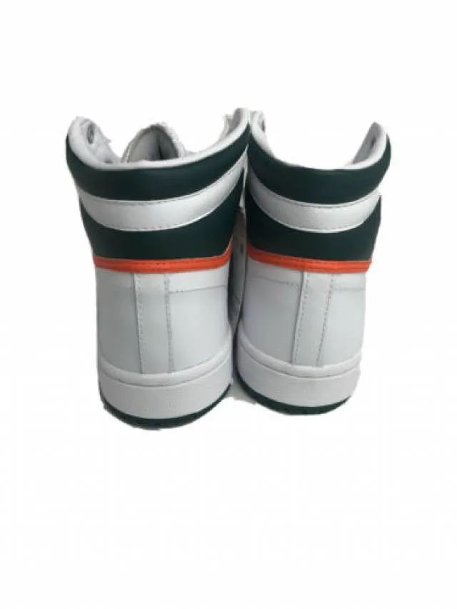 Adidas top ten hi unisex shoes, women sz 8.5, men 7, white orange green ef2831