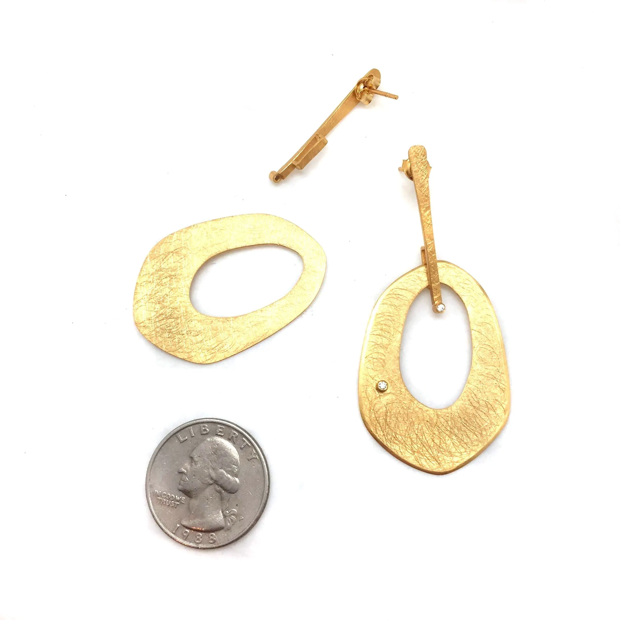 Adjustable Drop Earrings - Gold