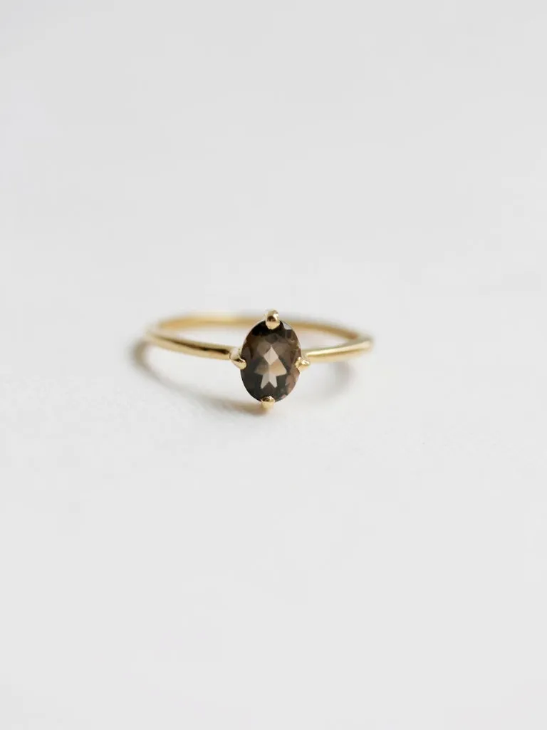 Ava Ring in Smokey Quartz