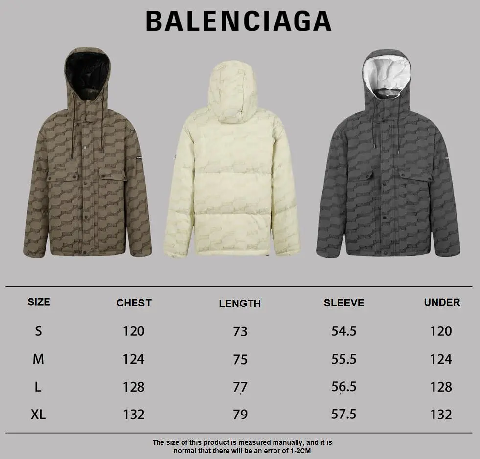 Balenciaga 24SS new version logo denim down jacket khaki 12.19