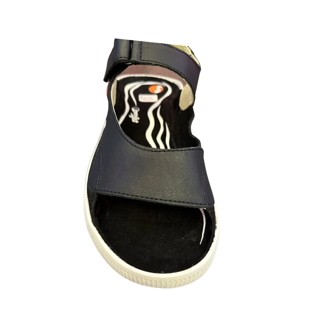 Black Adjustable Sandal