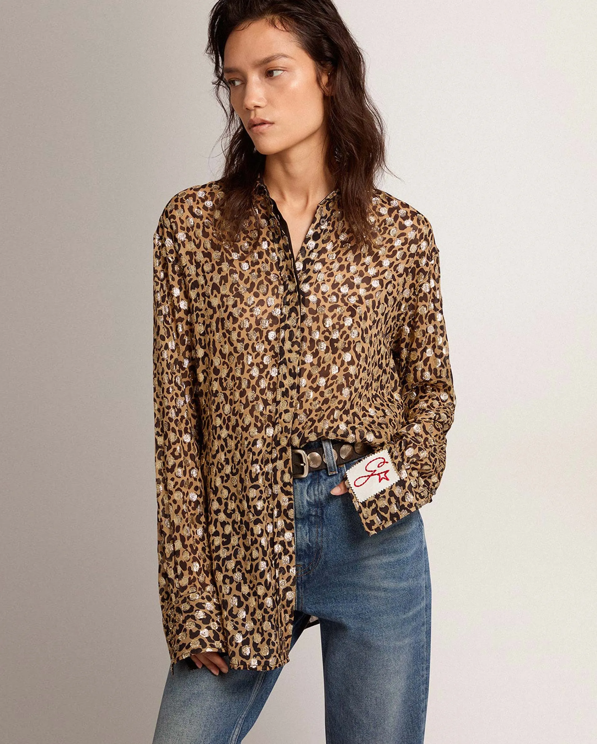 BOYFRIEND SHIRT / LEOPARD PRINT FIL COUPE