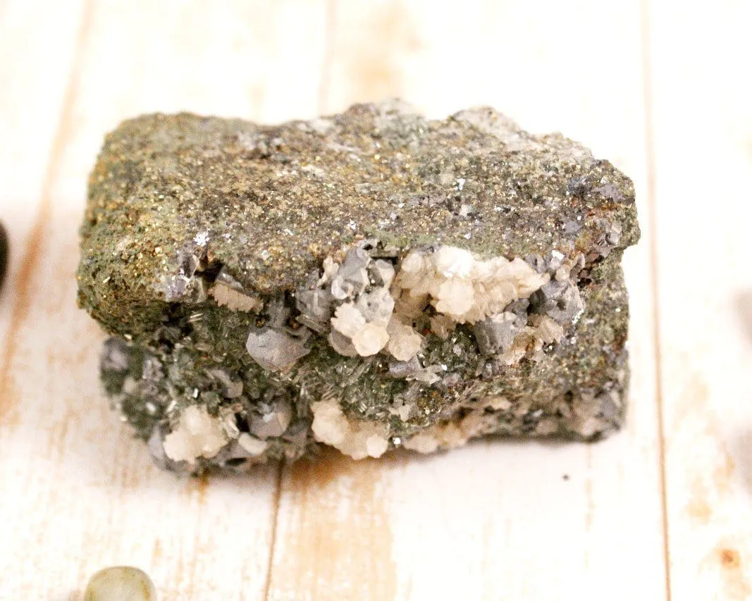 Bulgarian Quartz With Pyrite, Galena & Chlorite