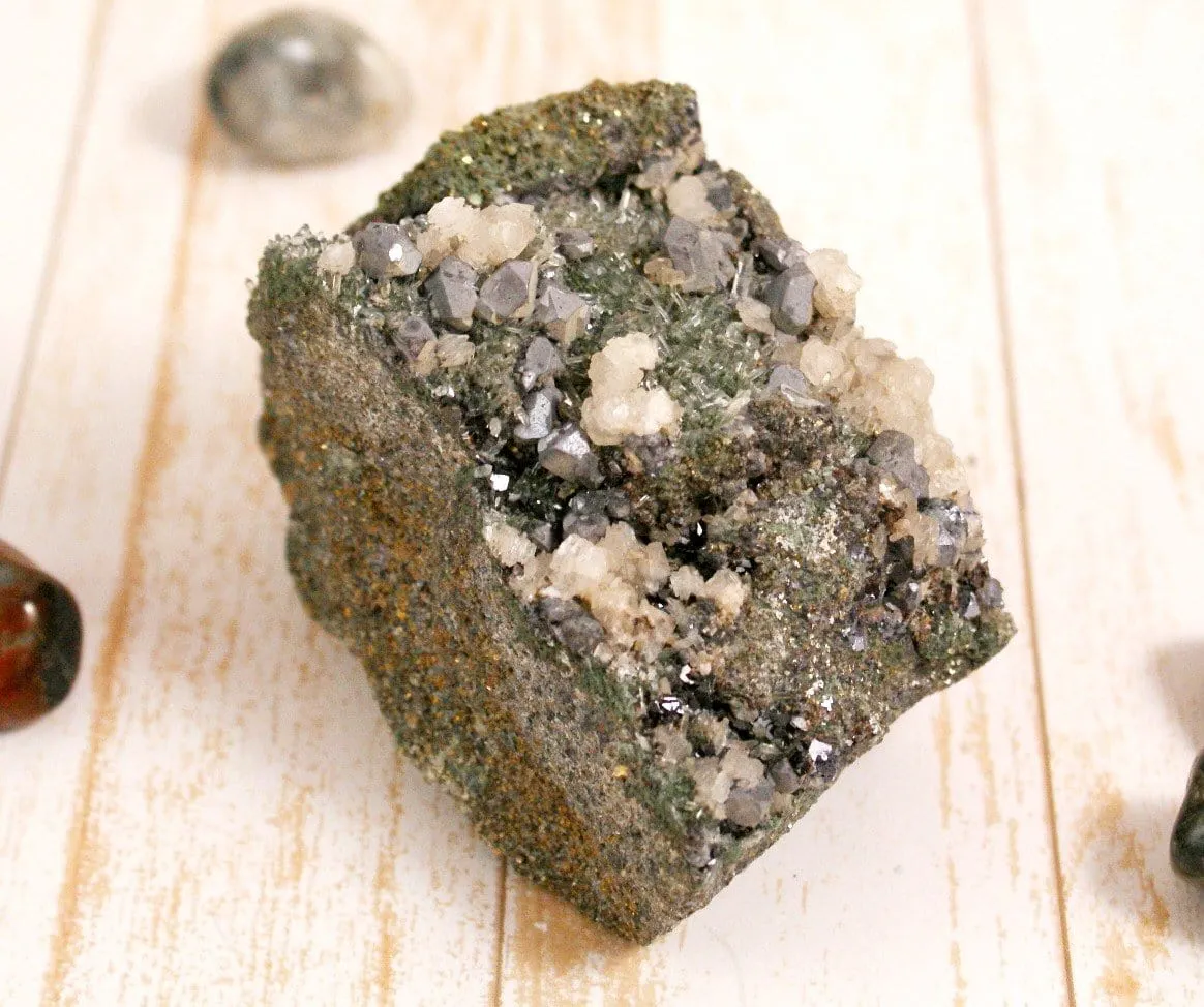 Bulgarian Quartz With Pyrite, Galena & Chlorite