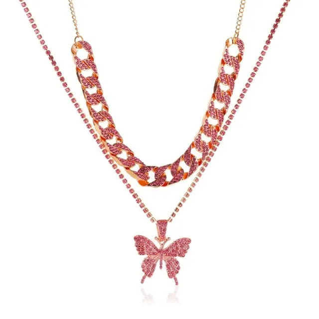 Butterfly Cuban Link Chain Set