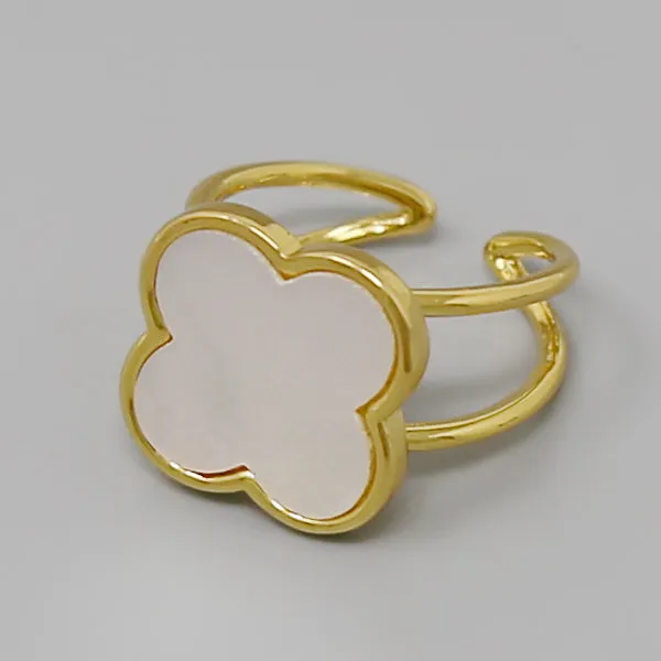 Clover Gold Dipped Adjustable Ring