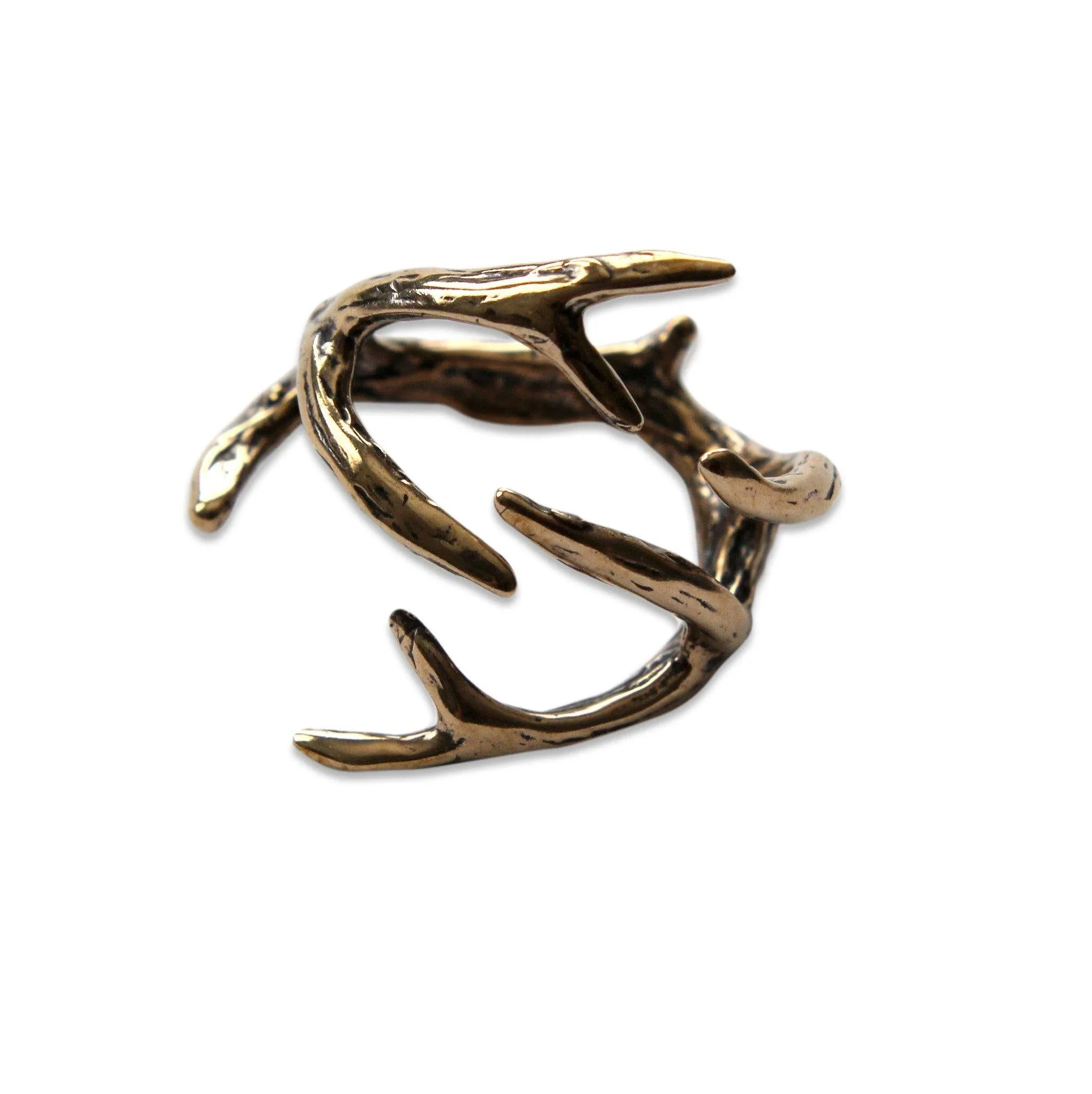 Deer Antler Adjustable Ring