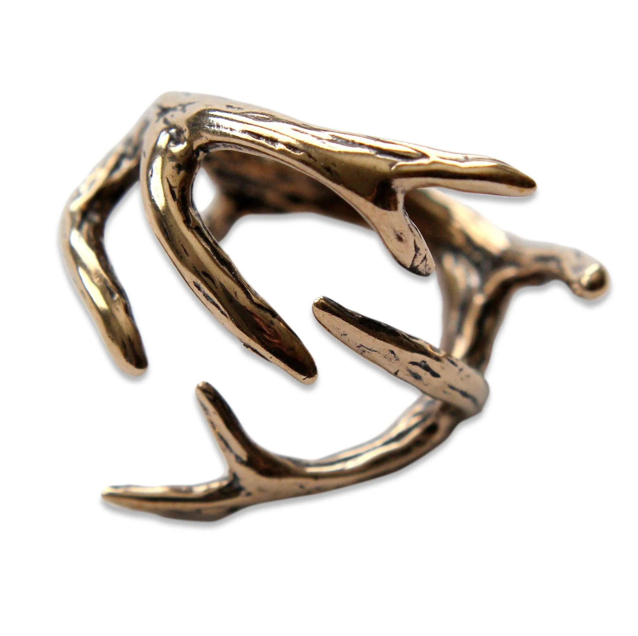 Deer Antler Adjustable Ring