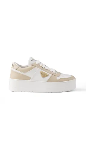 Downtown Bold Leather Sneakers - Desert/White