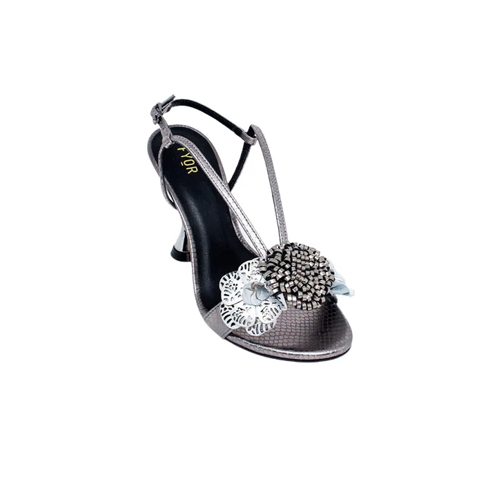 Durable Flower Brooch Pointed Toe Stiletto BWR 071