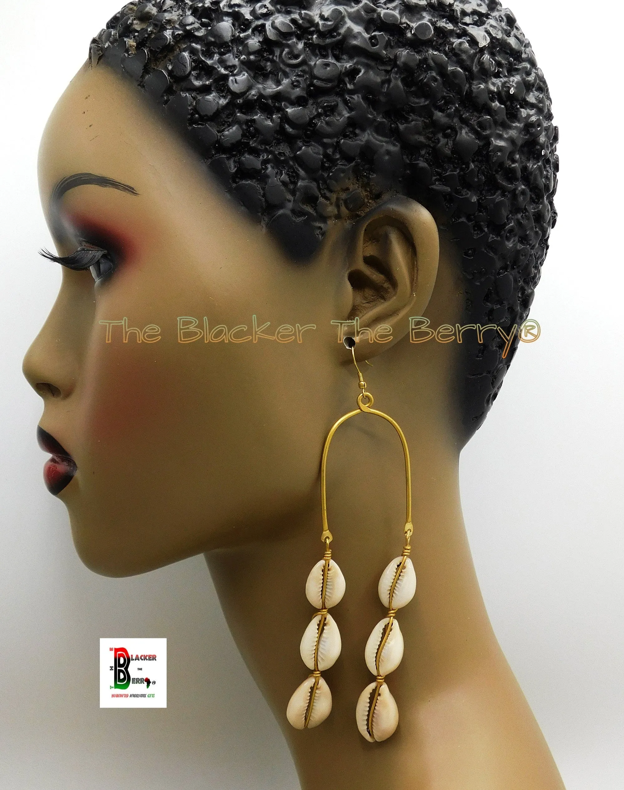 Ethnic Earrings Cowrie Shell Long Dangle Women African Fashionable Handmade