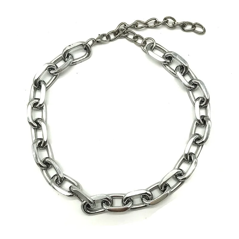 Exaggerated Heavy Metal Big Thick Chain Choker