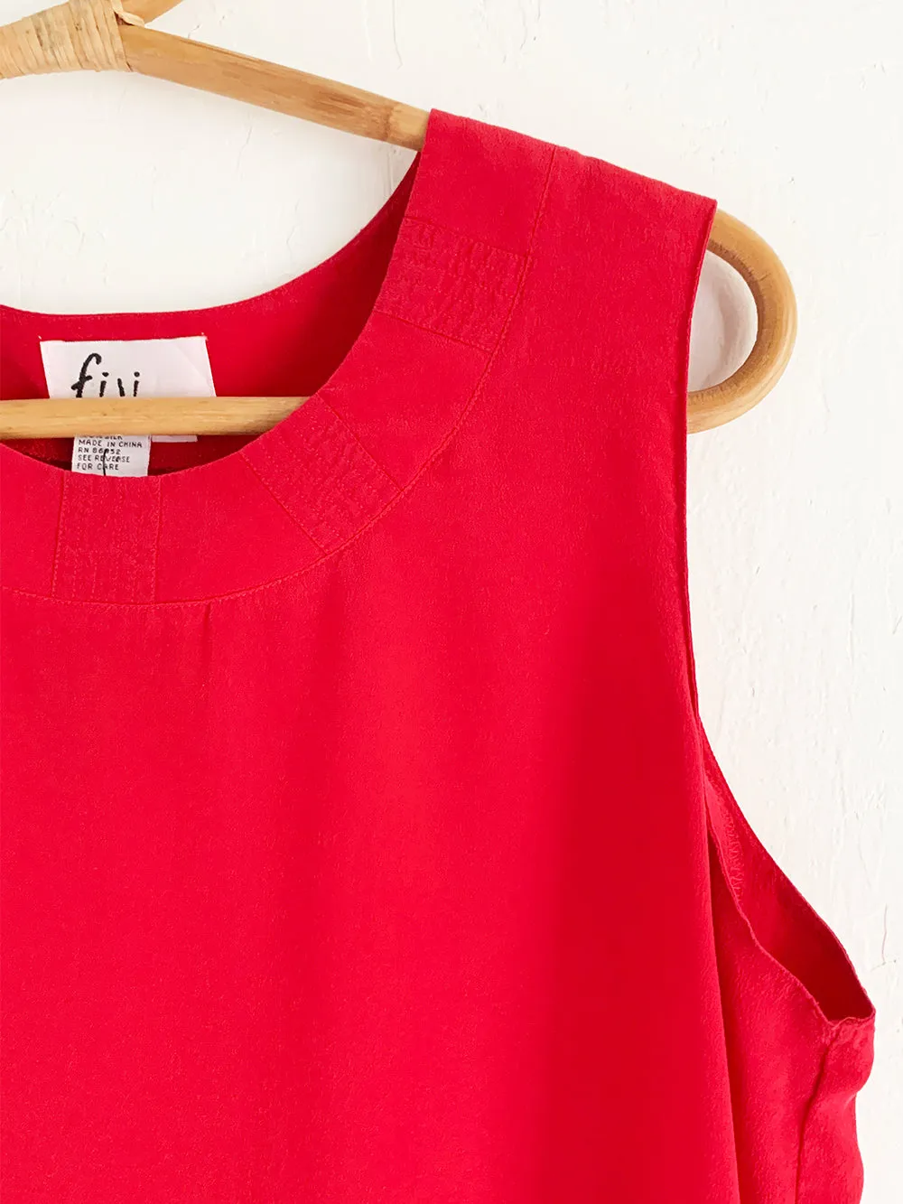 Figi Crimson Silk Tank