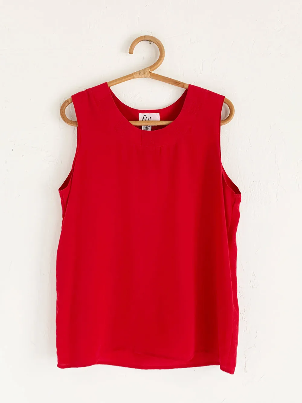 Figi Crimson Silk Tank