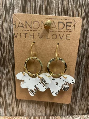 Gold Hoop Cloud Dangle Earring