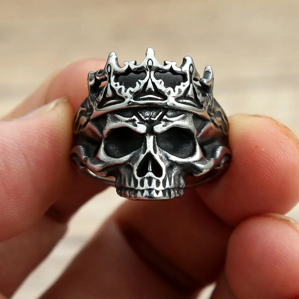 Gothic Skull Punk Ring Stainless Steel