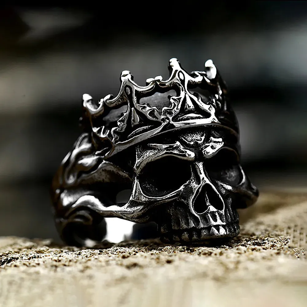 Gothic Skull Punk Ring Stainless Steel