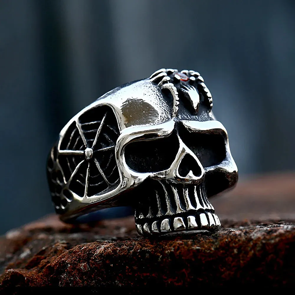 Gothic Skull Punk Ring Stainless Steel