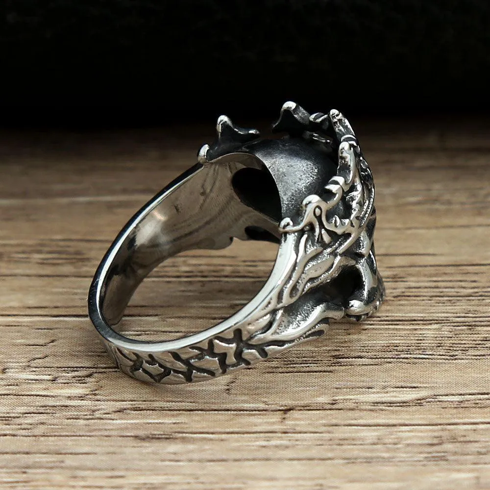 Gothic Skull Punk Ring Stainless Steel