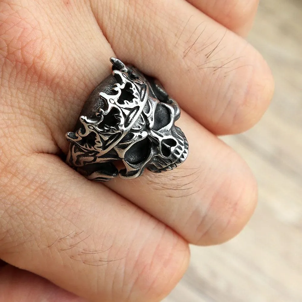 Gothic Skull Punk Ring Stainless Steel