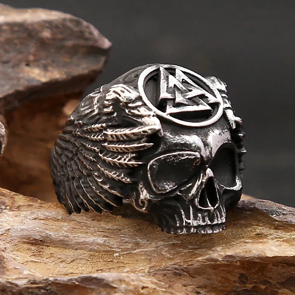 Gothic Skull Punk Ring Stainless Steel