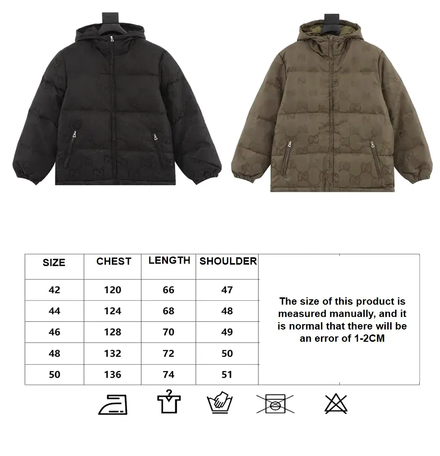 Gucci limited edition full logo down jacket Brown 12.5