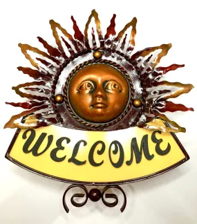 Handmade Metal Art Welcome Sign