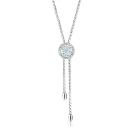 Jessica White Crystal Adjustable Necklace