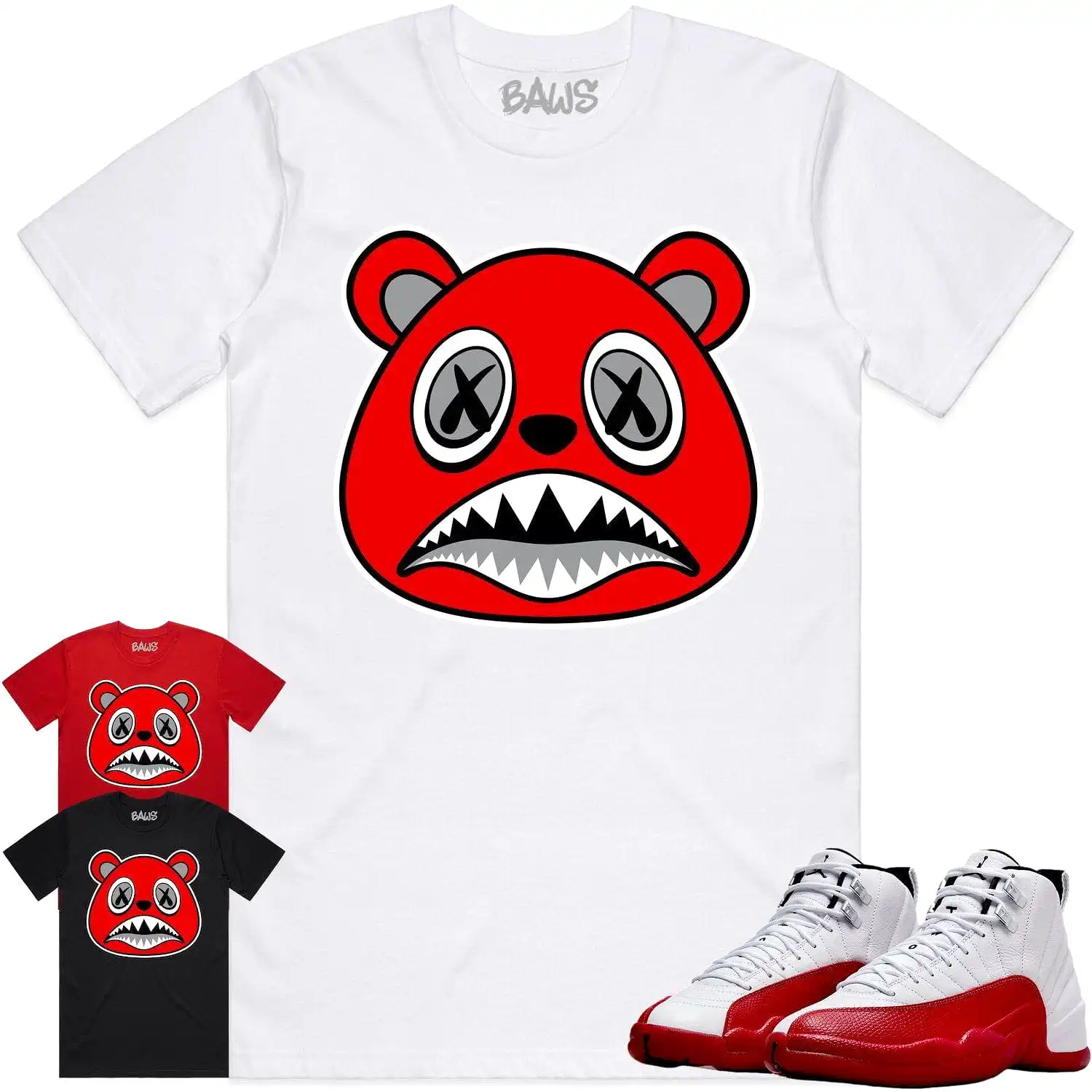 Jordan 12 Cherry 12s Shirt to Match - ANGRY BAWS BEAR