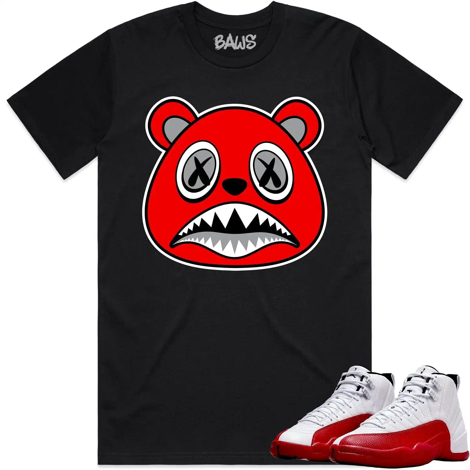 Jordan 12 Cherry 12s Shirt to Match - ANGRY BAWS BEAR