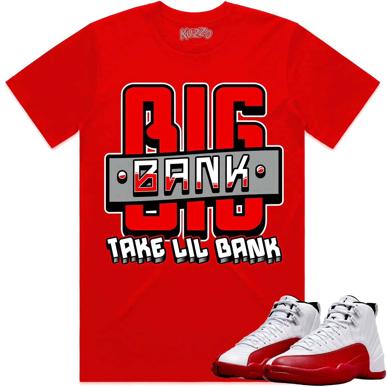 Jordan 12 Cherry 12s Shirt to Match - RED BIG BANK