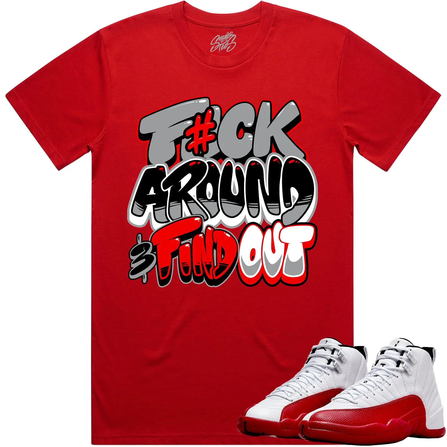 Jordan 12 Cherry 12s Shirt to Match - RED F#CK