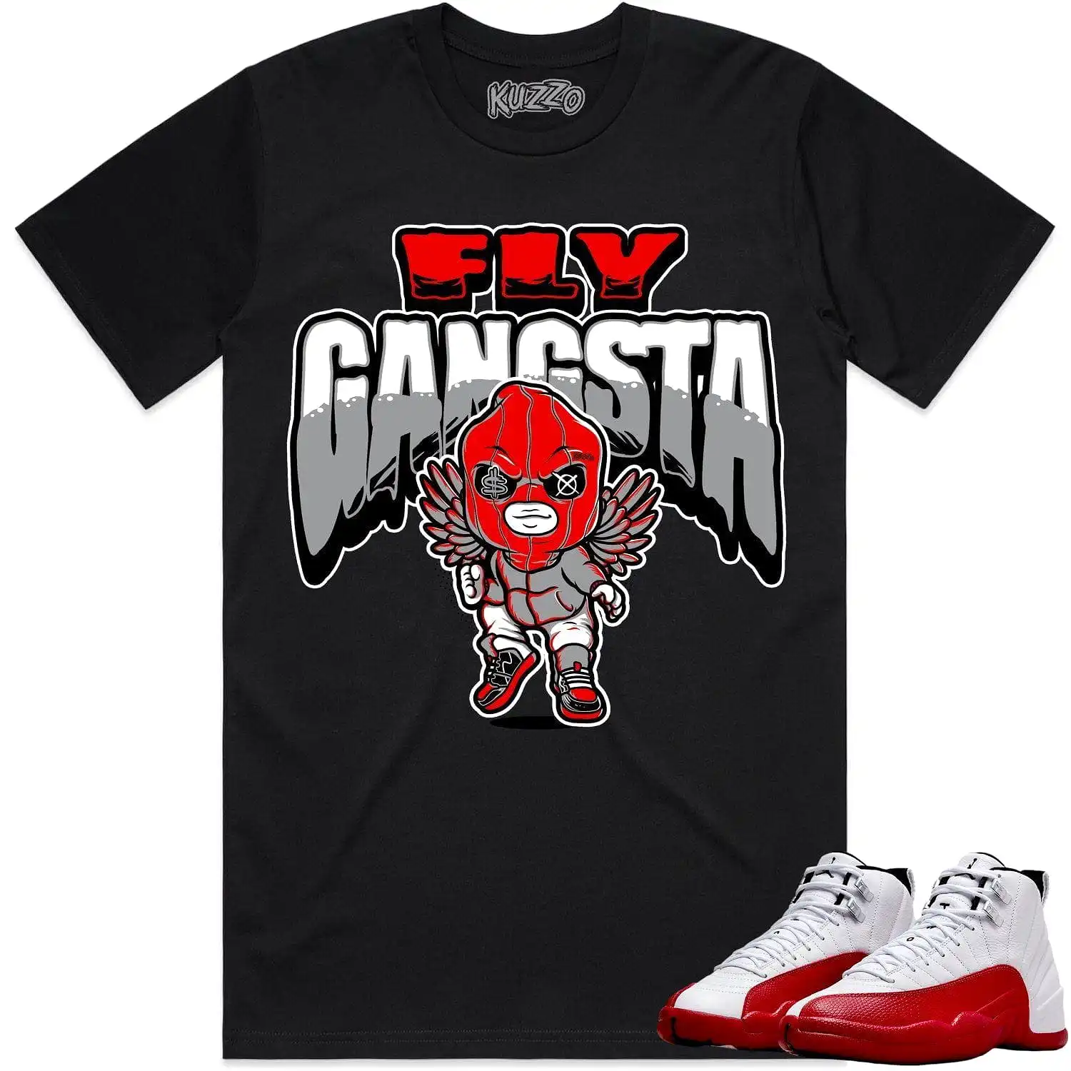 Jordan 12 Cherry 12s Shirt to Match - RED FLY GANGSTA