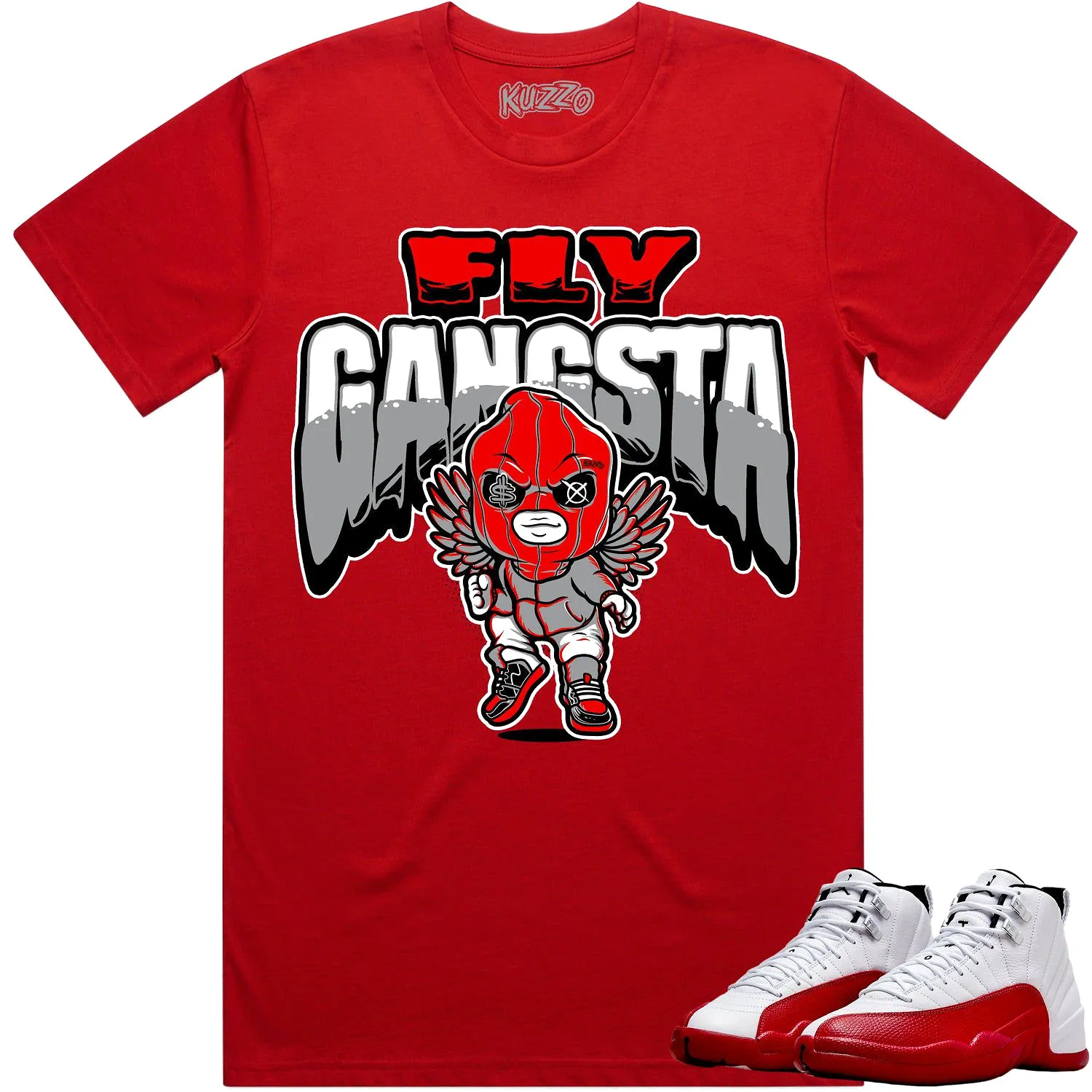 Jordan 12 Cherry 12s Shirt to Match - RED FLY GANGSTA