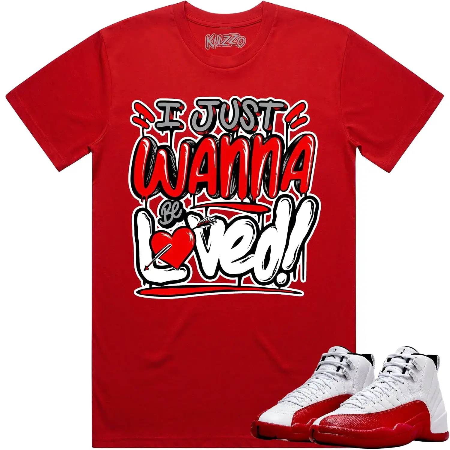 Jordan 12 Cherry 12s Shirt to Match - RED LOVED