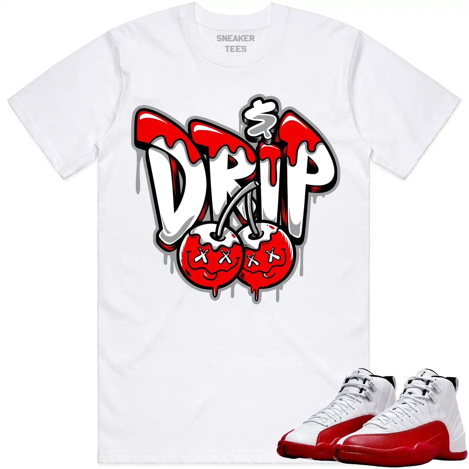 Jordan 12 Cherry 12s Shirt to Match - RED MONEY DRIP