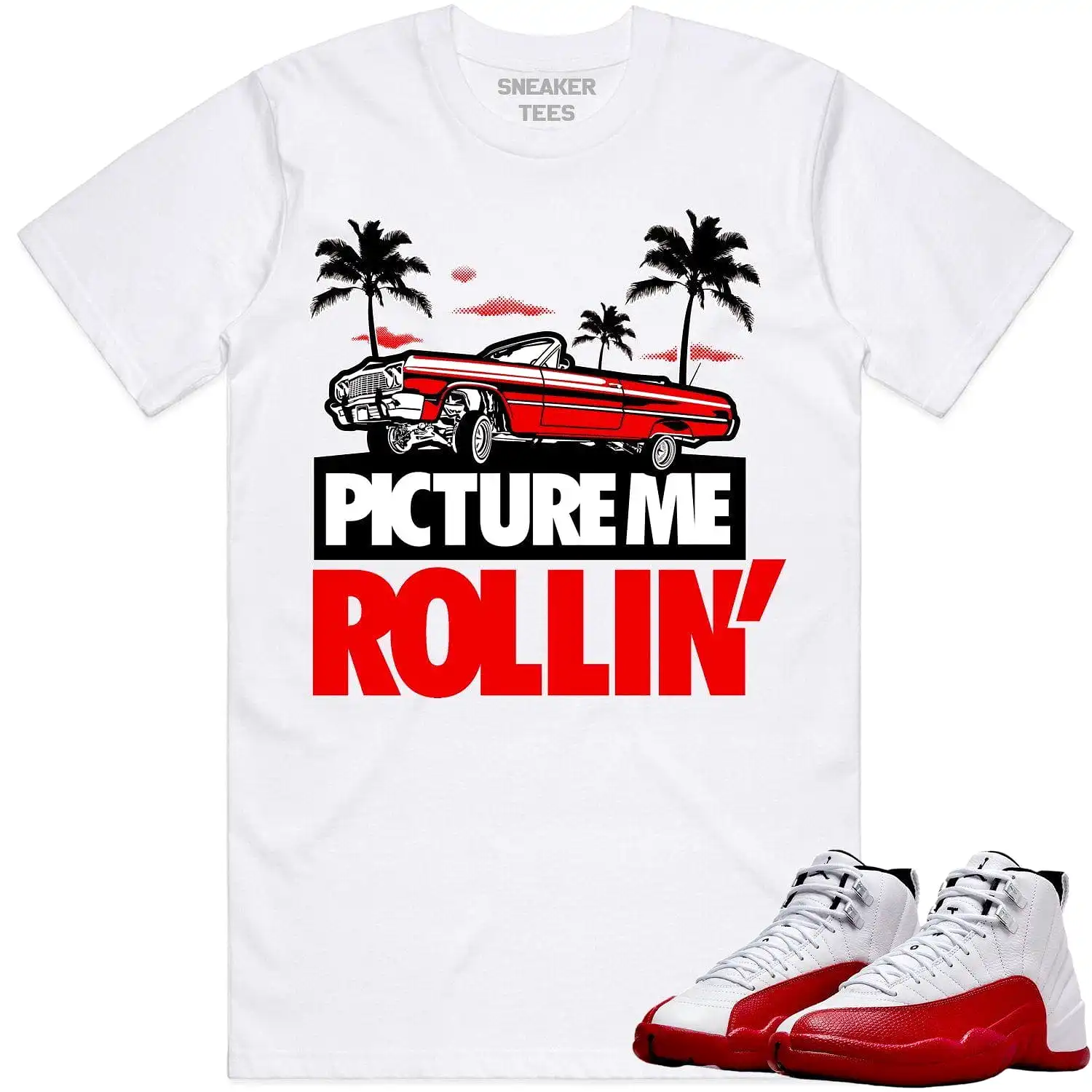 Jordan 12 Cherry 12s Shirt to Match - RED PMR