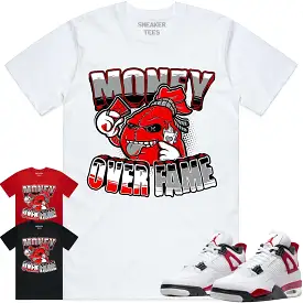 Jordan 4 Red Cement 4s Shirt to Match - RED MOF