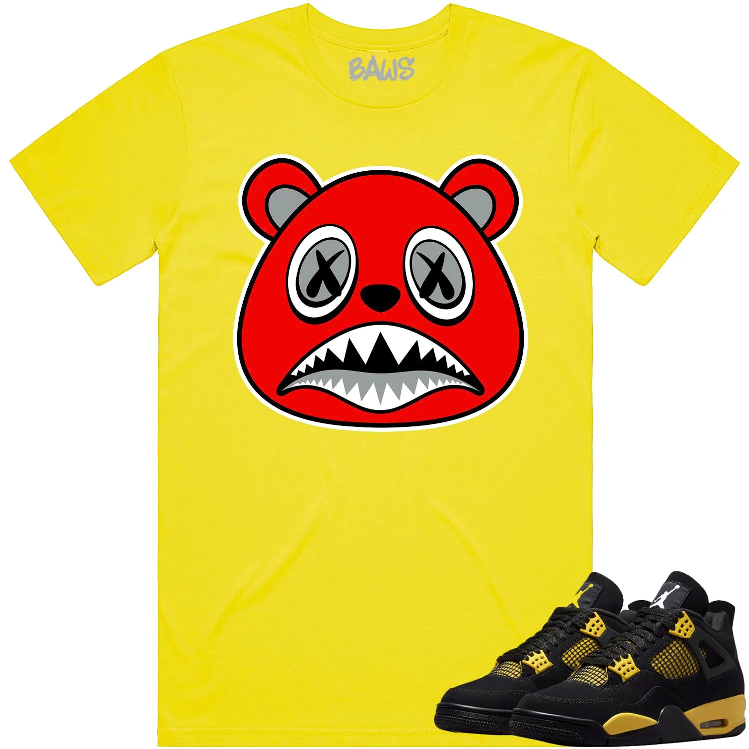 Jordan 4 Thunder 4s Shirt to Match - ANGRY BAWS BEAR