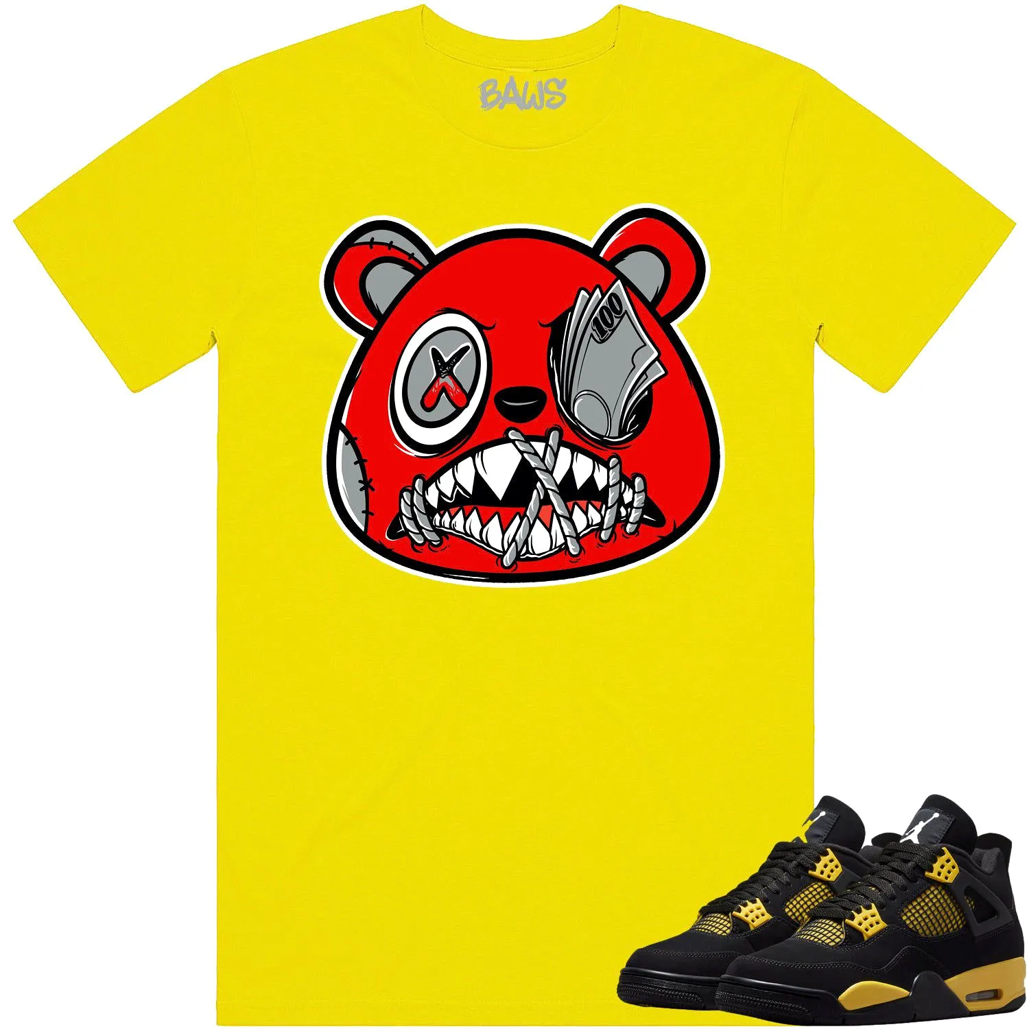 Jordan 4 Thunder 4s Shirt to Match - ANGRY MONEY TALKS BAWS