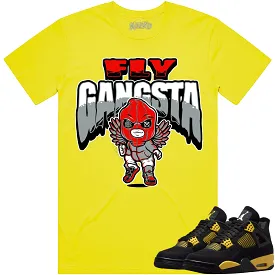 Jordan 4 Thunder 4s Shirt to Match - RED FLY GANGSTA