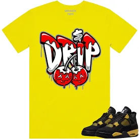 Jordan 4 Thunder 4s Shirt to Match - RED MONEY DRIP