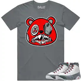 Jordan 9 Fire Red 9s Shirt to Match - ANGRY MONEY TALKS BAWS